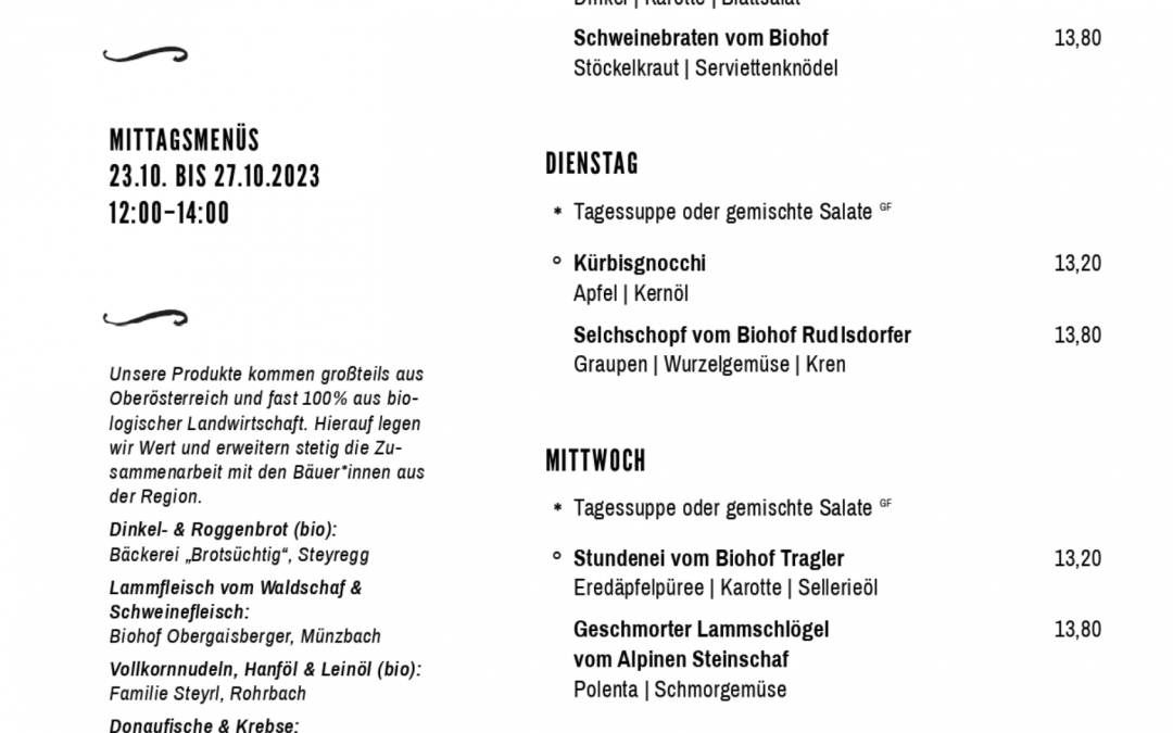 Die Wirtsleut‘ servieren…